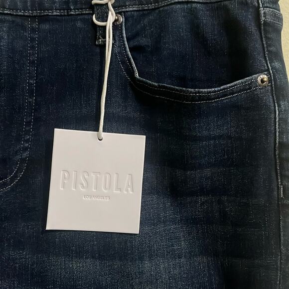 Pistola Audry Denim Jeans Womens 32 Distressed Stretch Mid Rise Skinny Leg - Picture 3 of 5